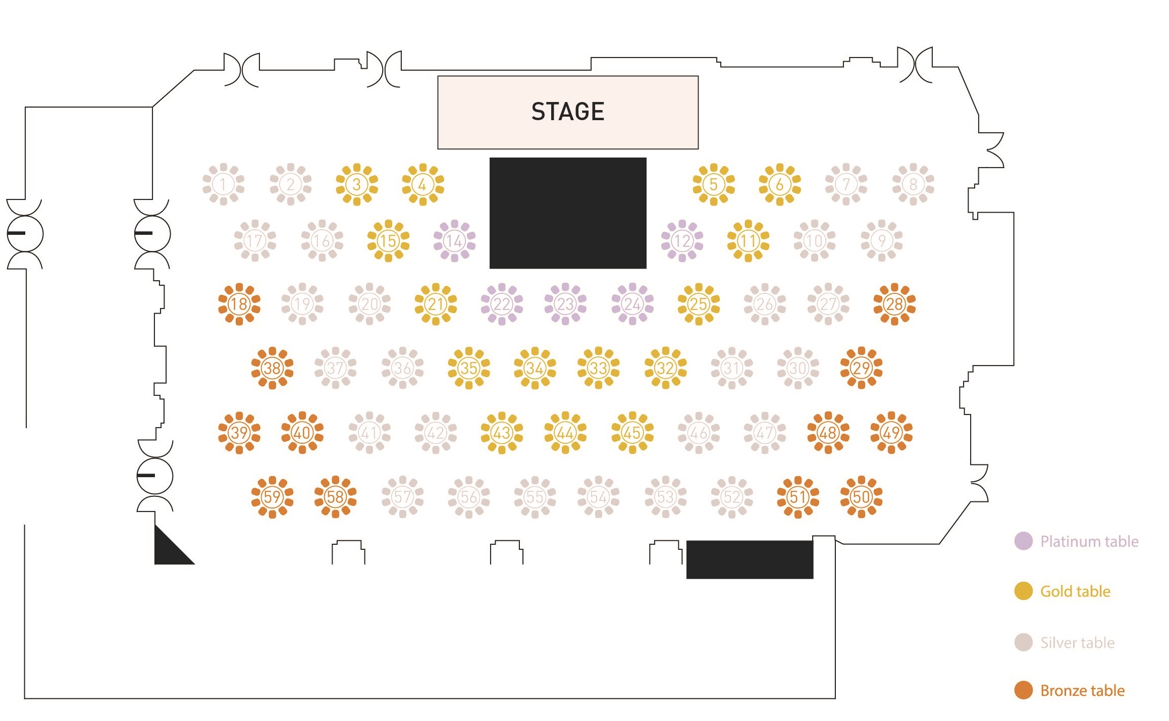 Table plan and prices Table plan and prices