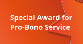 Special Award for Pro-Bono Service Special Award for Pro-Bono Service